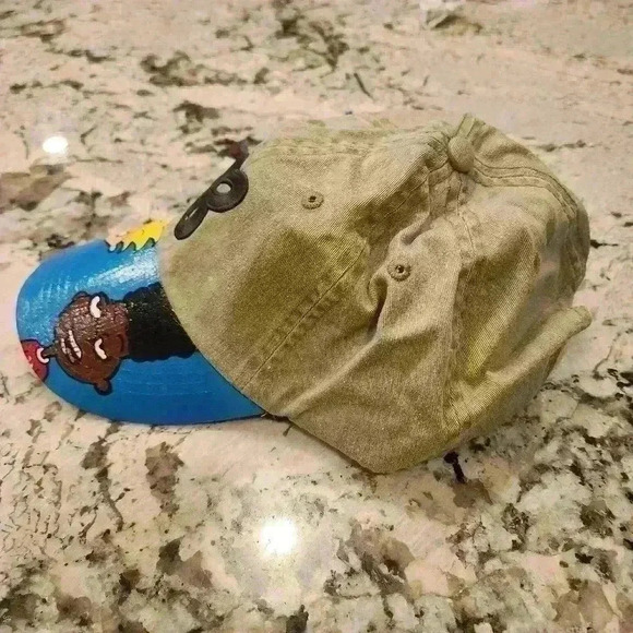 Custom Painted Nickelodeon Arnold Anvil Unstructured Ball Baseball Cap - Picture 4 of 8